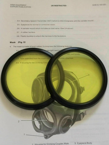 S10 GAS MASK YELLOW OUTSERTS